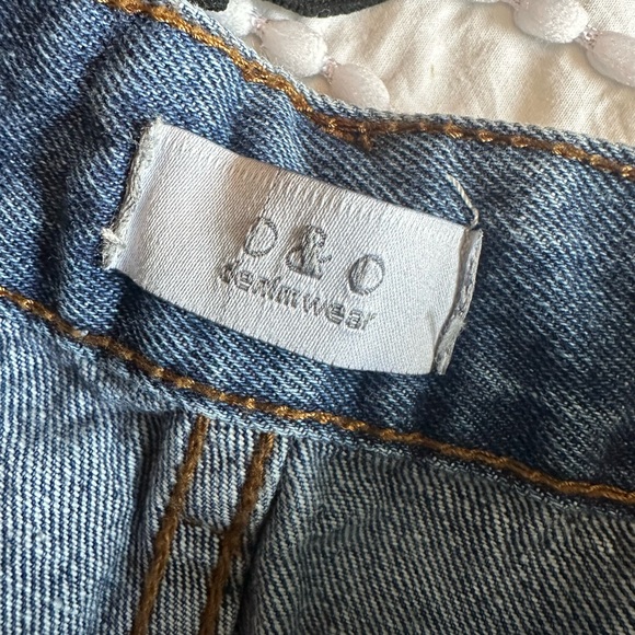 High Waisted Denim Patch Shorts - Picture 3 of 5